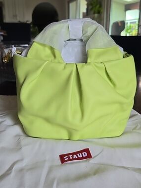 Staud Lera Leather Top Handle Bag